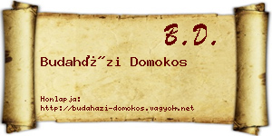 Budaházi Domokos névjegykártya